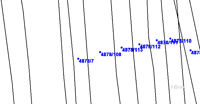 Parcela st. 4878/108 v KÚ Polešovice, Katastrální mapa