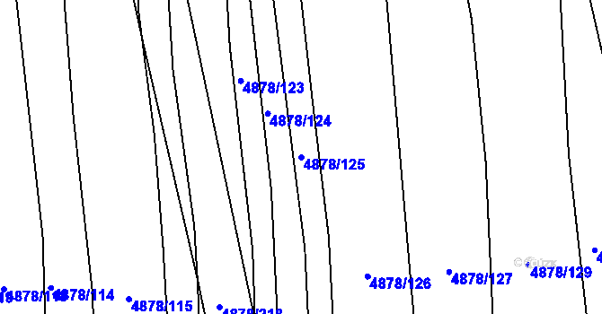 Parcela st. 4878/125 v KÚ Polešovice, Katastrální mapa