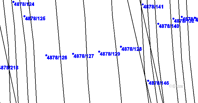 Parcela st. 4878/129 v KÚ Polešovice, Katastrální mapa