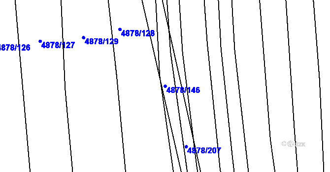 Parcela st. 4878/146 v KÚ Polešovice, Katastrální mapa