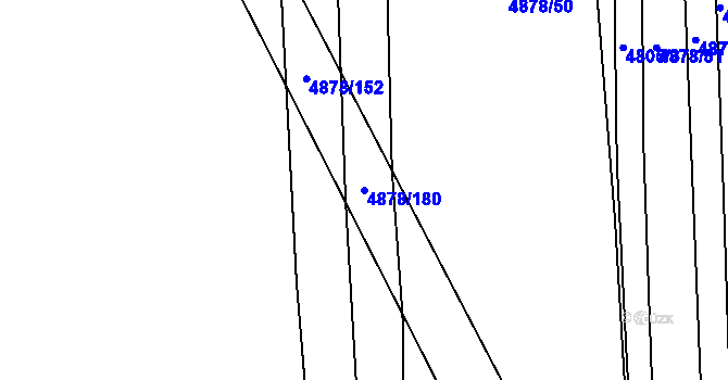 Parcela st. 4878/180 v KÚ Polešovice, Katastrální mapa