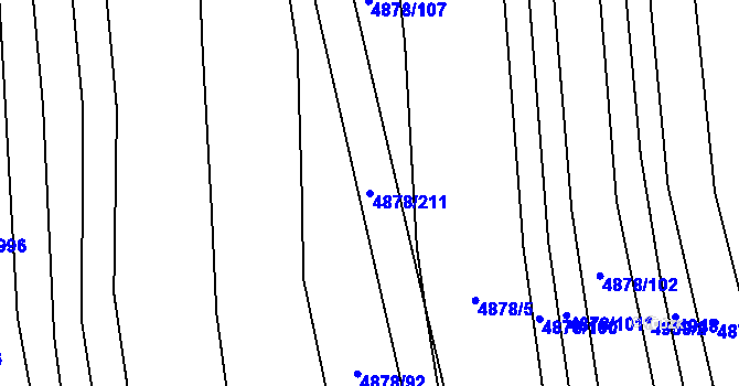 Parcela st. 4878/211 v KÚ Polešovice, Katastrální mapa