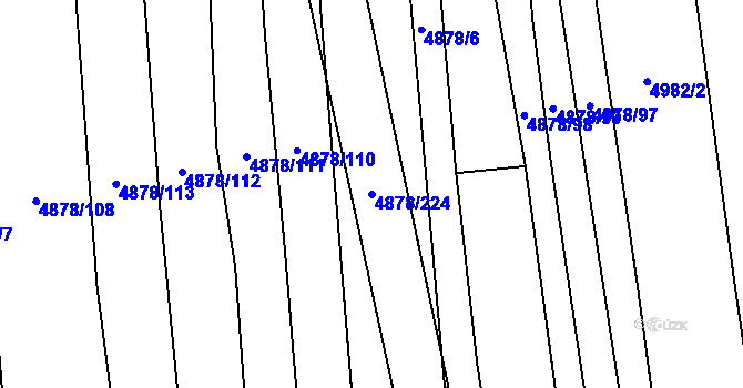 Parcela st. 4878/224 v KÚ Polešovice, Katastrální mapa