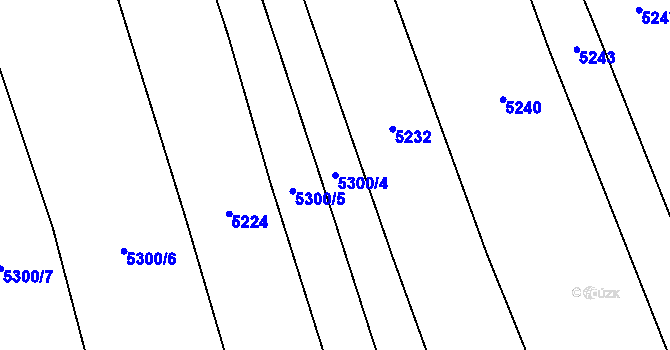 Parcela st. 5300/4 v KÚ Polešovice, Katastrální mapa