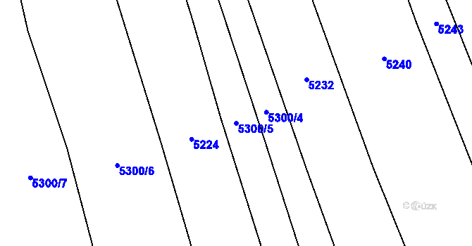 Parcela st. 5300/5 v KÚ Polešovice, Katastrální mapa