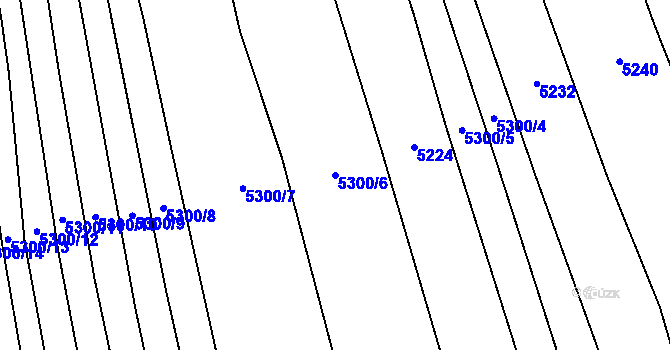 Parcela st. 5300/6 v KÚ Polešovice, Katastrální mapa