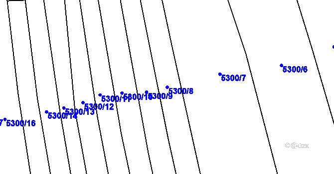 Parcela st. 5300/8 v KÚ Polešovice, Katastrální mapa