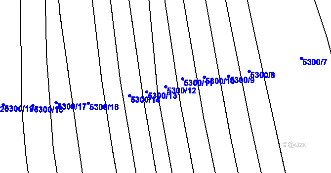 Parcela st. 5300/12 v KÚ Polešovice, Katastrální mapa
