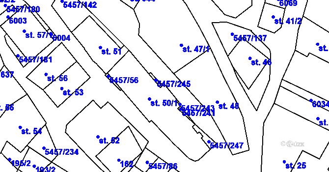 Parcela st. 50/4 v KÚ Polešovice, Katastrální mapa