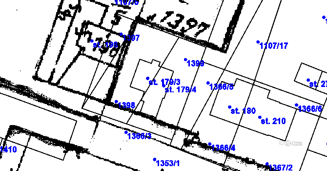 Parcela st. 179/4 v KÚ Police u Jemnice, Katastrální mapa