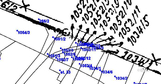 Parcela st. 1052/9 v KÚ Police u Jemnice, Katastrální mapa