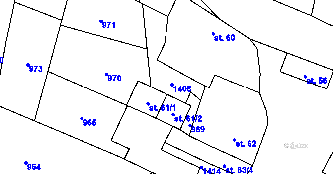 Parcela st. 61/3 v KÚ Police u Jemnice, Katastrální mapa