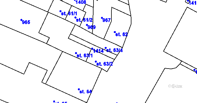 Parcela st. 63/3 v KÚ Police u Jemnice, Katastrální mapa