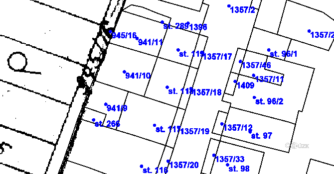 Parcela st. 118 v KÚ Police u Jemnice, Katastrální mapa