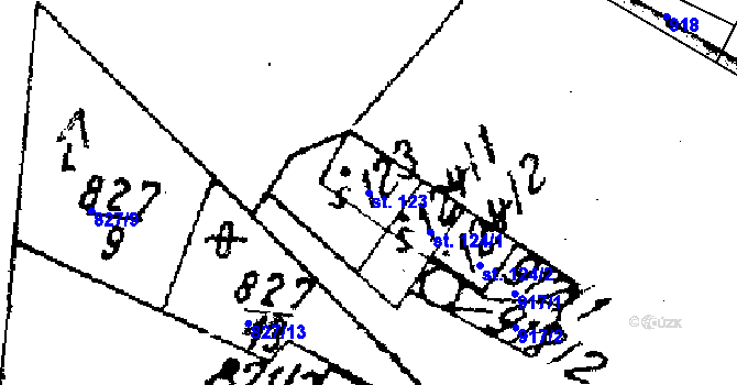 Parcela st. 123 v KÚ Police u Jemnice, Katastrální mapa