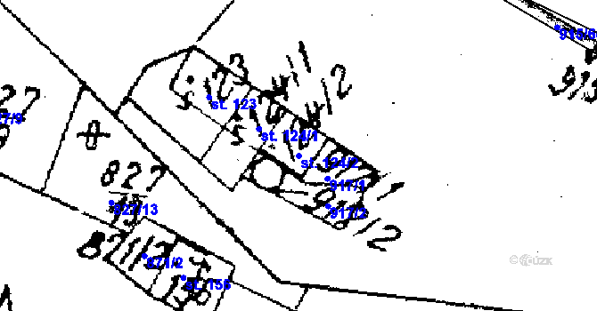 Parcela st. 124/2 v KÚ Police u Jemnice, Katastrální mapa