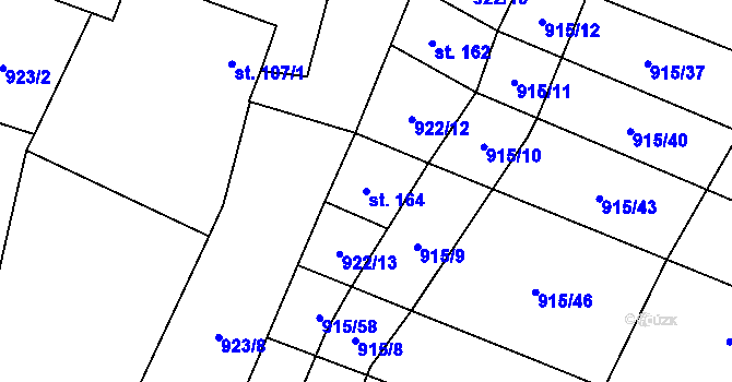 Parcela st. 164 v KÚ Police u Jemnice, Katastrální mapa