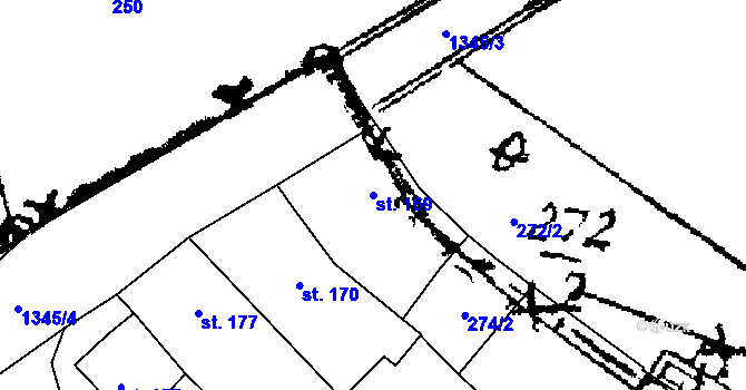 Parcela st. 169 v KÚ Police u Jemnice, Katastrální mapa