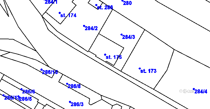 Parcela st. 175 v KÚ Police u Jemnice, Katastrální mapa