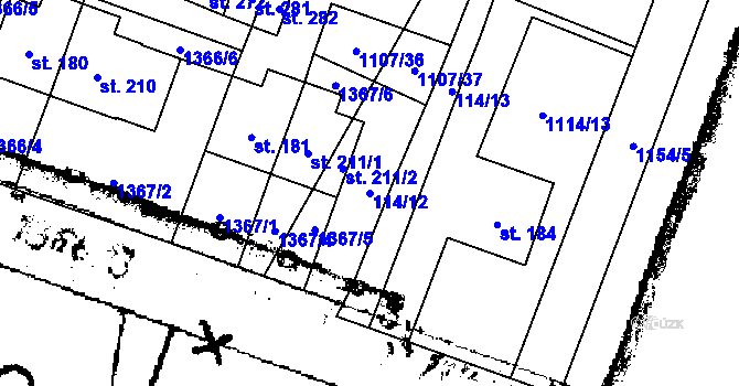 Parcela st. 114/12 v KÚ Police u Jemnice, Katastrální mapa