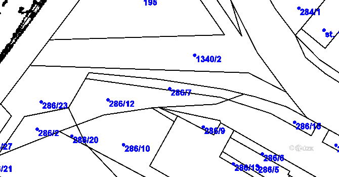 Parcela st. 286/7 v KÚ Police u Jemnice, Katastrální mapa