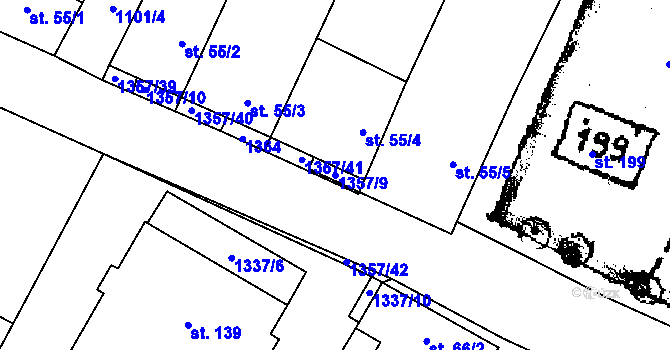 Parcela st. 1357/9 v KÚ Police u Jemnice, Katastrální mapa