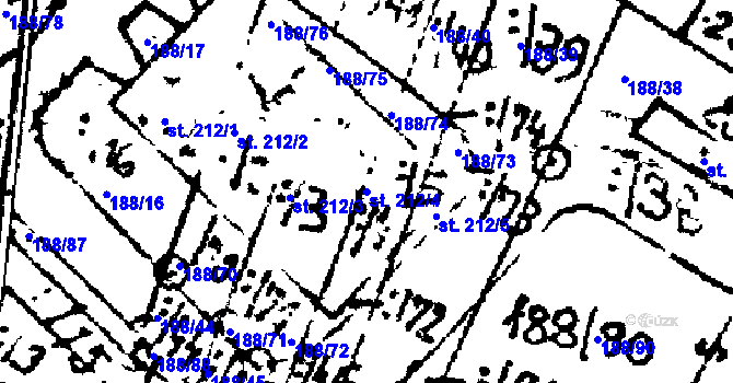 Parcela st. 212/4 v KÚ Police u Jemnice, Katastrální mapa