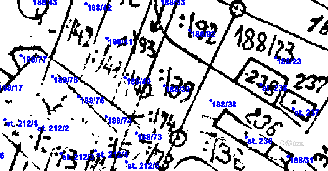 Parcela st. 188/39 v KÚ Police u Jemnice, Katastrální mapa