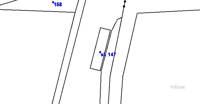 Parcela st. 147 v KÚ Police, Katastrální mapa