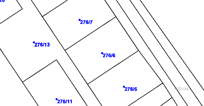 Parcela st. 276/6 v KÚ Police, Katastrální mapa