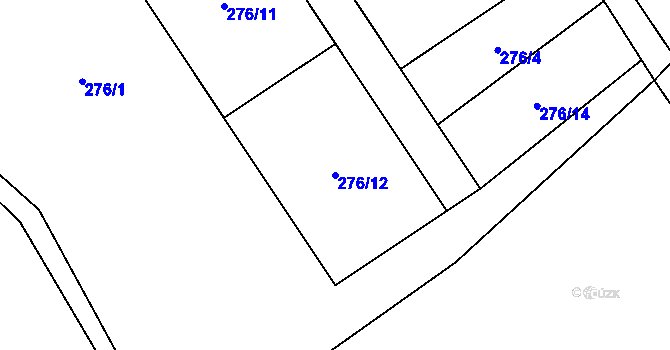 Parcela st. 276/12 v KÚ Police, Katastrální mapa