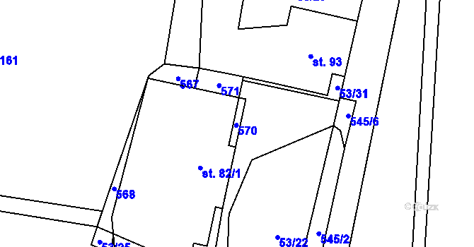 Parcela st. 82/5 v KÚ Police, Katastrální mapa
