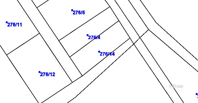Parcela st. 276/14 v KÚ Police, Katastrální mapa