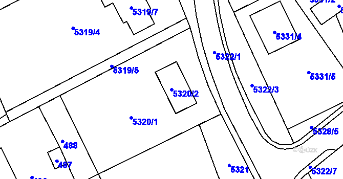 Parcela st. 5320/2 v KÚ Police u Valašského Meziříčí, Katastrální mapa