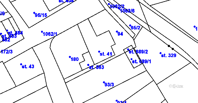 Parcela st. 41 v KÚ Police nad Metují, Katastrální mapa