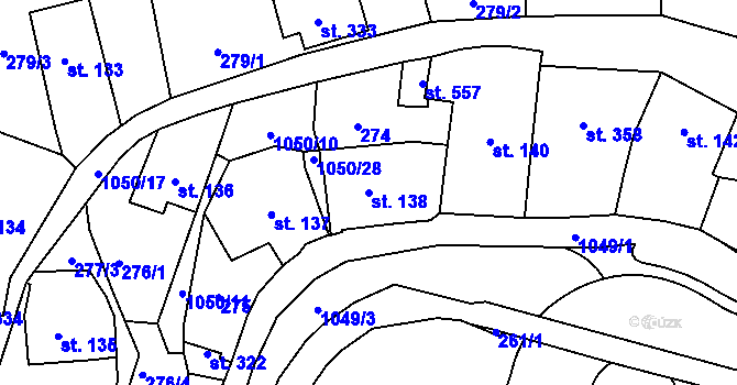 Parcela st. 138 v KÚ Police nad Metují, Katastrální mapa