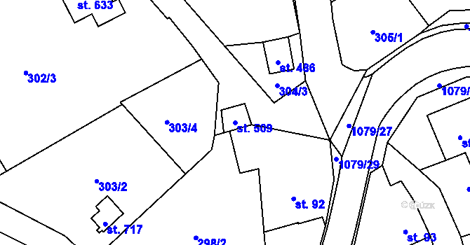 Parcela st. 509 v KÚ Police nad Metují, Katastrální mapa