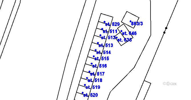 Parcela st. 514 v KÚ Police nad Metují, Katastrální mapa