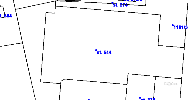 Parcela st. 644 v KÚ Police nad Metují, Katastrální mapa