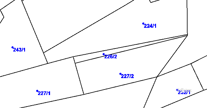 Parcela st. 226/2 v KÚ Police nad Metují, Katastrální mapa