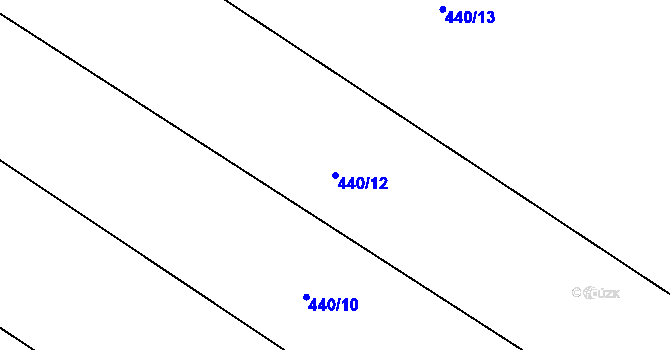 Parcela st. 440/12 v KÚ Police nad Metují, Katastrální mapa