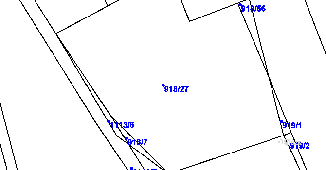 Parcela st. 918/27 v KÚ Police nad Metují, Katastrální mapa