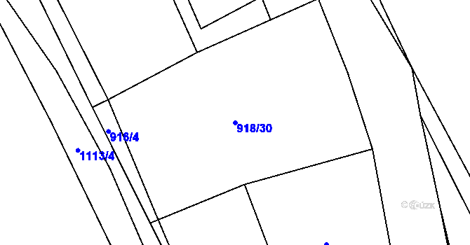Parcela st. 918/30 v KÚ Police nad Metují, Katastrální mapa