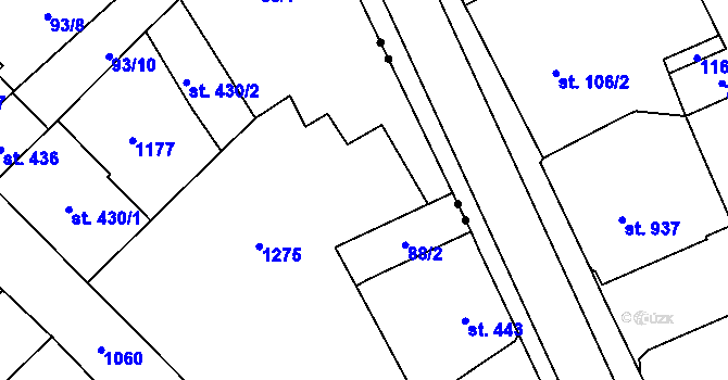 Parcela st. 432/4 v KÚ Police nad Metují, Katastrální mapa