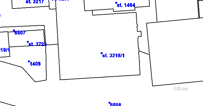 Parcela st. 3218/1 v KÚ Polička, Katastrální mapa