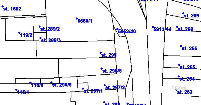 Parcela st. 295 v KÚ Polička, Katastrální mapa