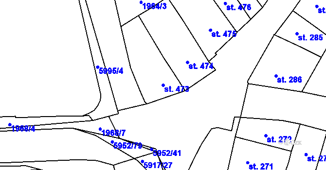 Parcela st. 473 v KÚ Polička, Katastrální mapa