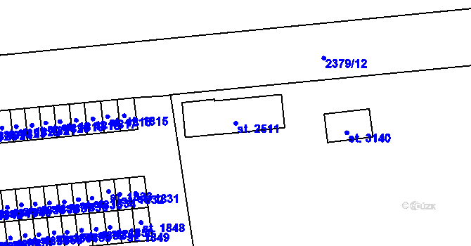 Parcela st. 2511 v KÚ Polička, Katastrální mapa