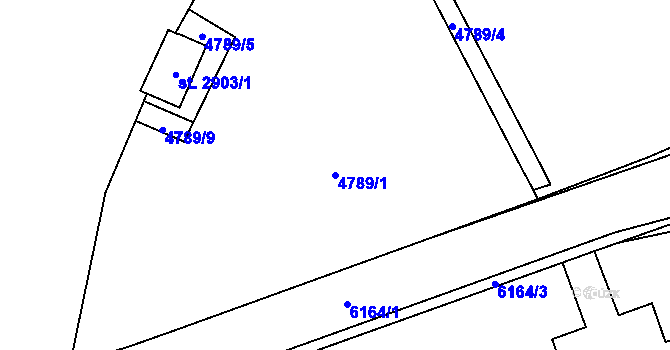 Parcela st. 4789/1 v KÚ Polička, Katastrální mapa