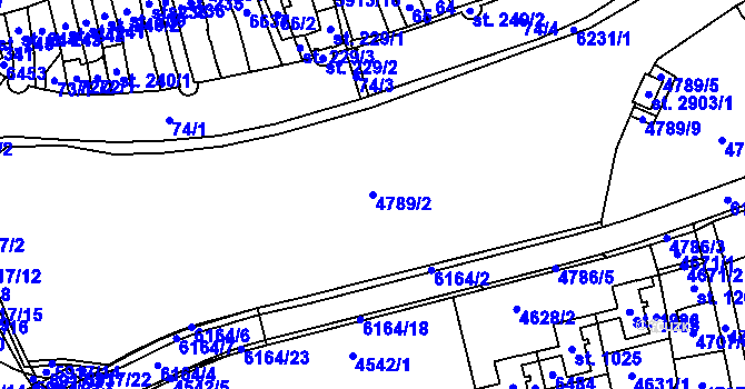 Parcela st. 4789/2 v KÚ Polička, Katastrální mapa